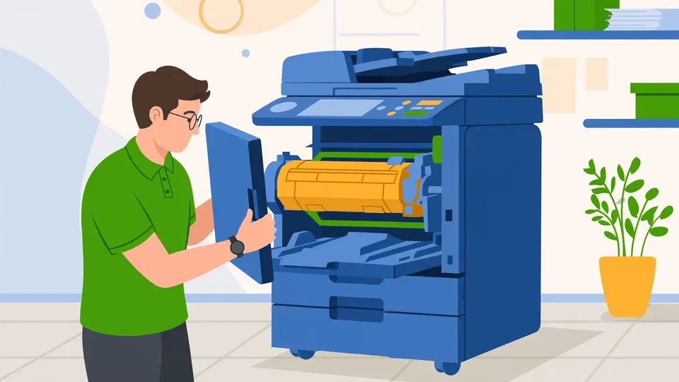 Mở cửa trước để tới khoang mực