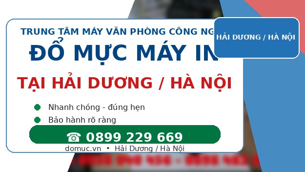 đổ Mực Máy In Tỉnh Hải Dương domuc.vn