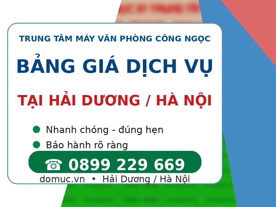 Bang Bao Gia Nap Muc May In Tan Noi Tỉnh Hải Dương