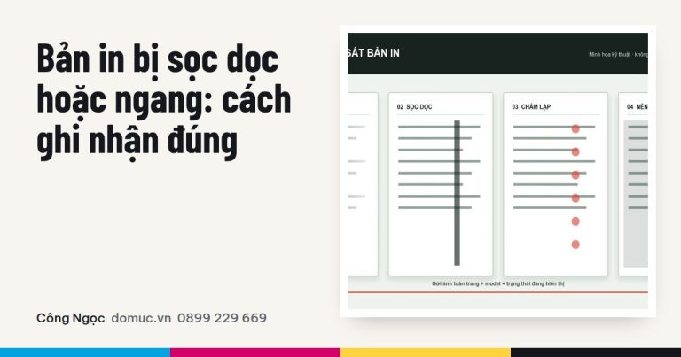 Bản in bị sọc: cách phân biệt và kiểm tra an toàn