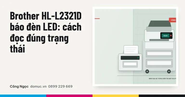 Brother HL-L2321D báo đèn LED: cách đọc đúng trạng thái