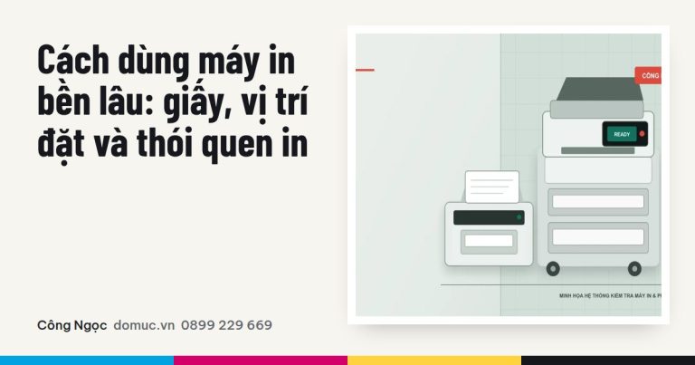 Dùng máy in bền lâu: giấy, nguồn điện và bảo quản