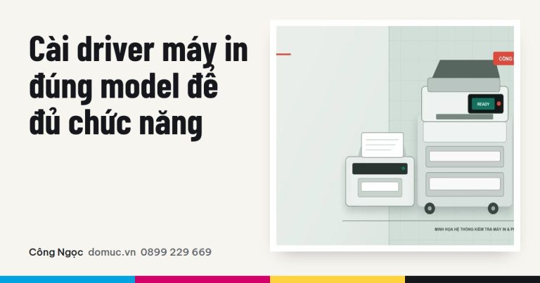 Cài driver máy in đúng model để đủ chức năng