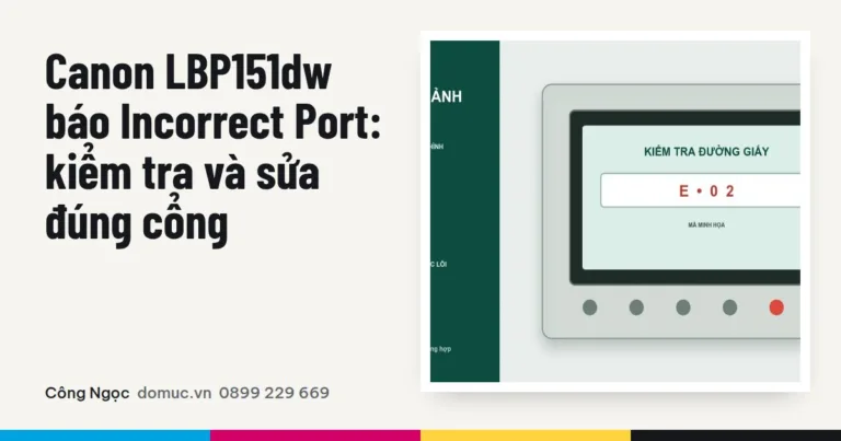 Canon LBP151dw báo Incorrect Port: kiểm tra và sửa đúng cổng