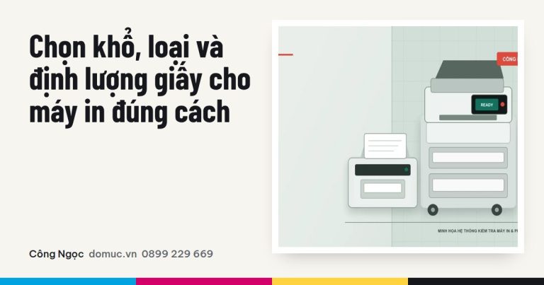 Chọn khổ, loại và định lượng giấy đúng với máy in
