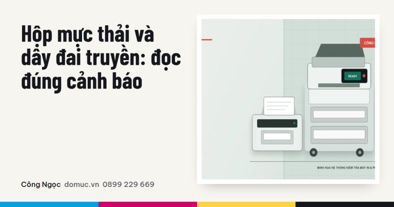 Hộp mực thải và dây đai truyền: nhận diện đúng lỗi