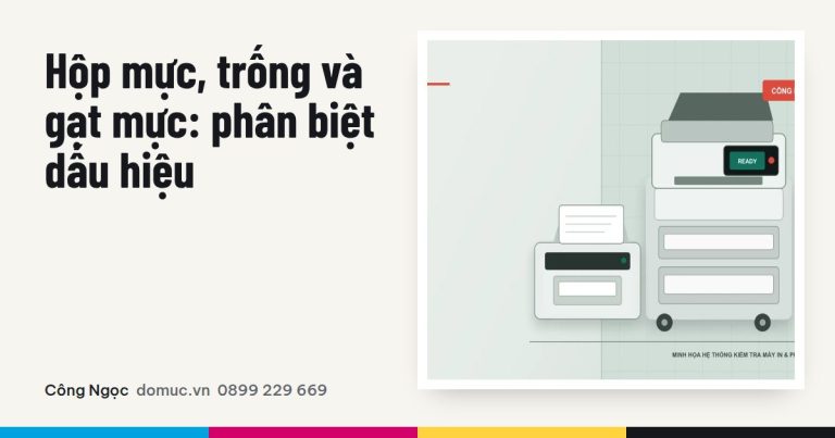 Phân biệt hộp mực, trống và gạt trước khi thay