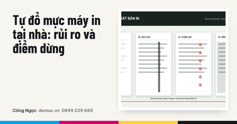 Tự đổ mực máy in tại nhà: kiểm tra rủi ro trước