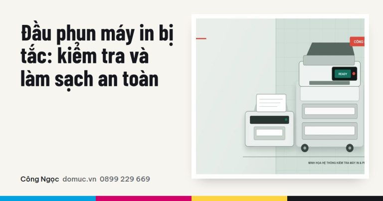 Đầu phun máy in bị tắc: kiểm tra và xử lý an toàn