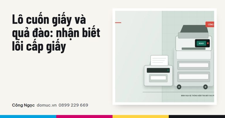 Lô cuốn giấy và quả đào máy in: nhận biết đúng lỗi