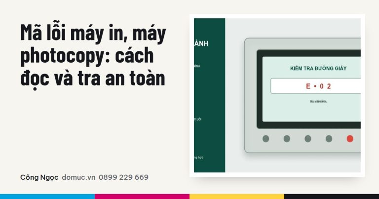 Cách đọc mã lỗi máy in và máy photocopy an toàn