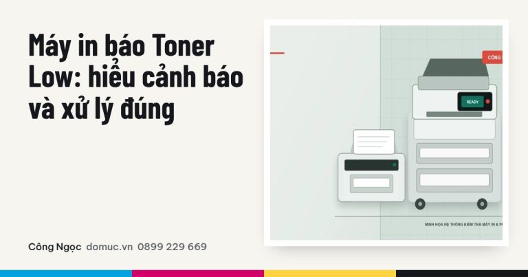 Máy in báo Toner Low: hiểu cảnh báo và xử lý đúng