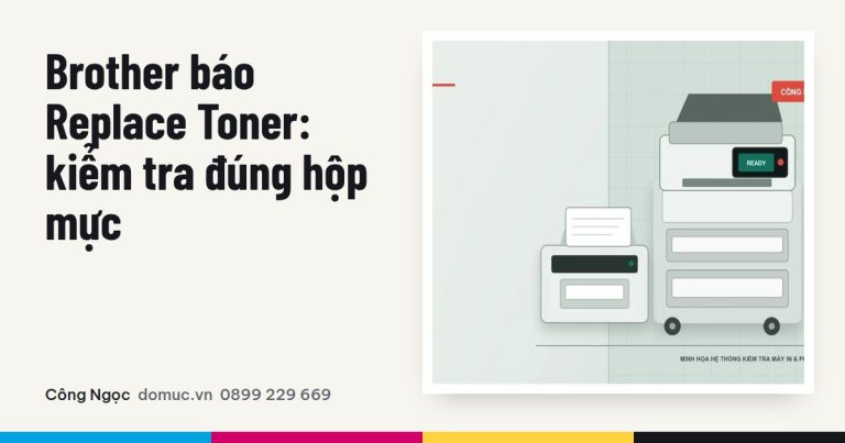 Brother báo Replace Toner: kiểm tra đúng hộp mực