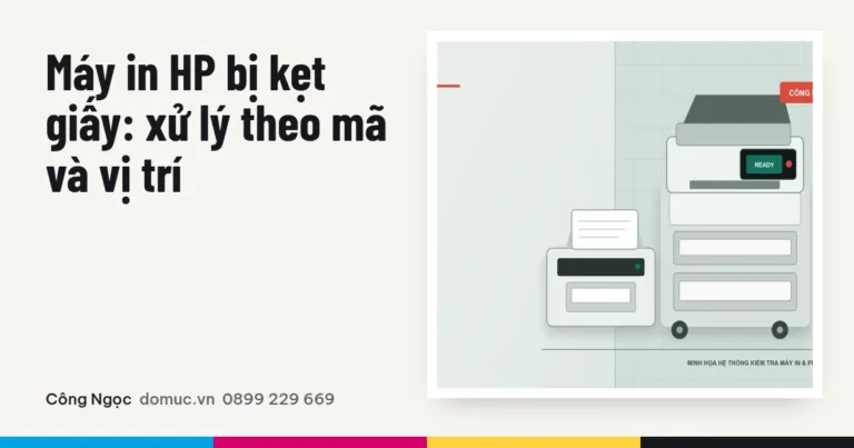 Máy in HP bị kẹt giấy: xử lý theo mã và vị trí
