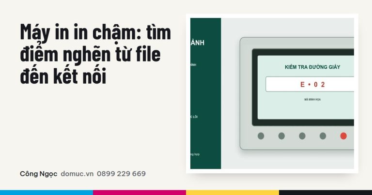 Máy in in chậm: tìm đúng khâu đang làm máy phải chờ