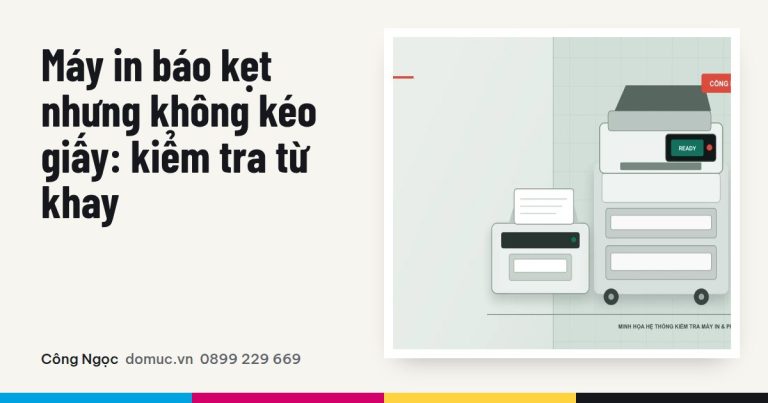 Máy in báo kẹt nhưng không kéo giấy: kiểm tra từ khay