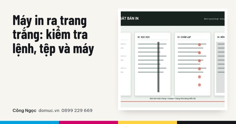 Máy in ra trang trắng: kiểm tra theo từng phép thử