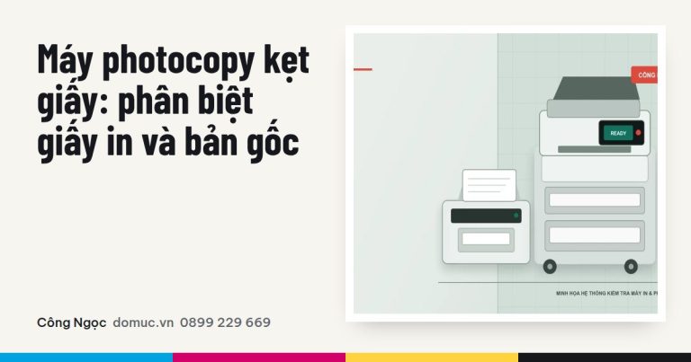 Máy photocopy kẹt giấy: khoanh vùng và xử lý an toàn
