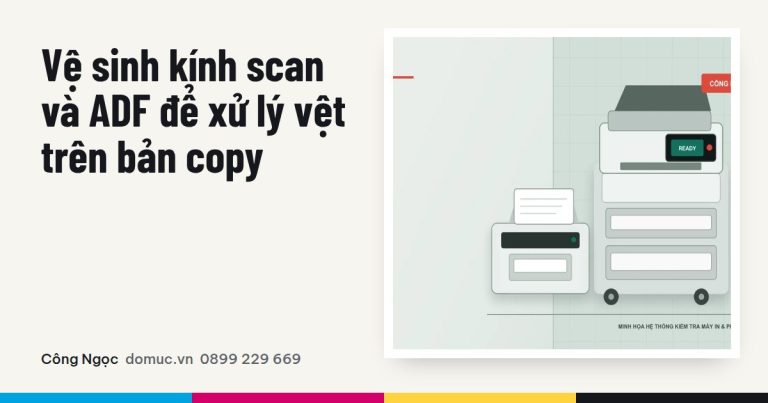 Vệ sinh kính scan và ADF để xử lý vệt trên bản quét