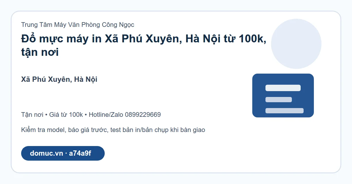 Dịch vụ máy in tại Phú Xuyên, Hà Nội - hình ảnh dịch vụ 1
