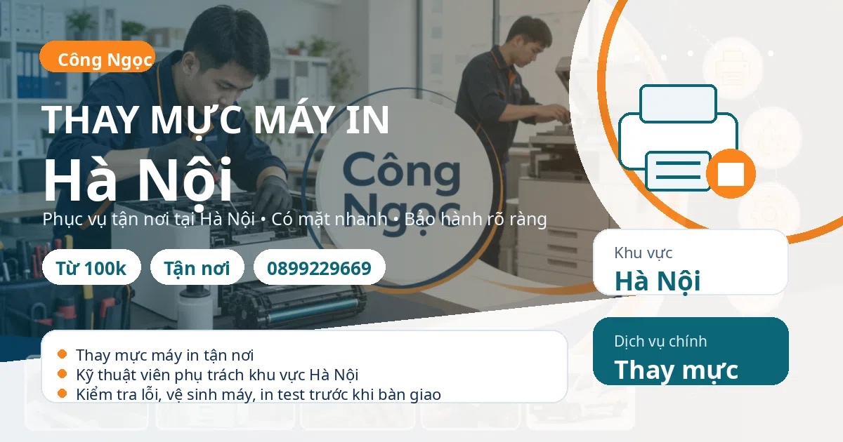 Thay mực máy in tại Hà Nội - Máy Văn Phòng Công Ngọc